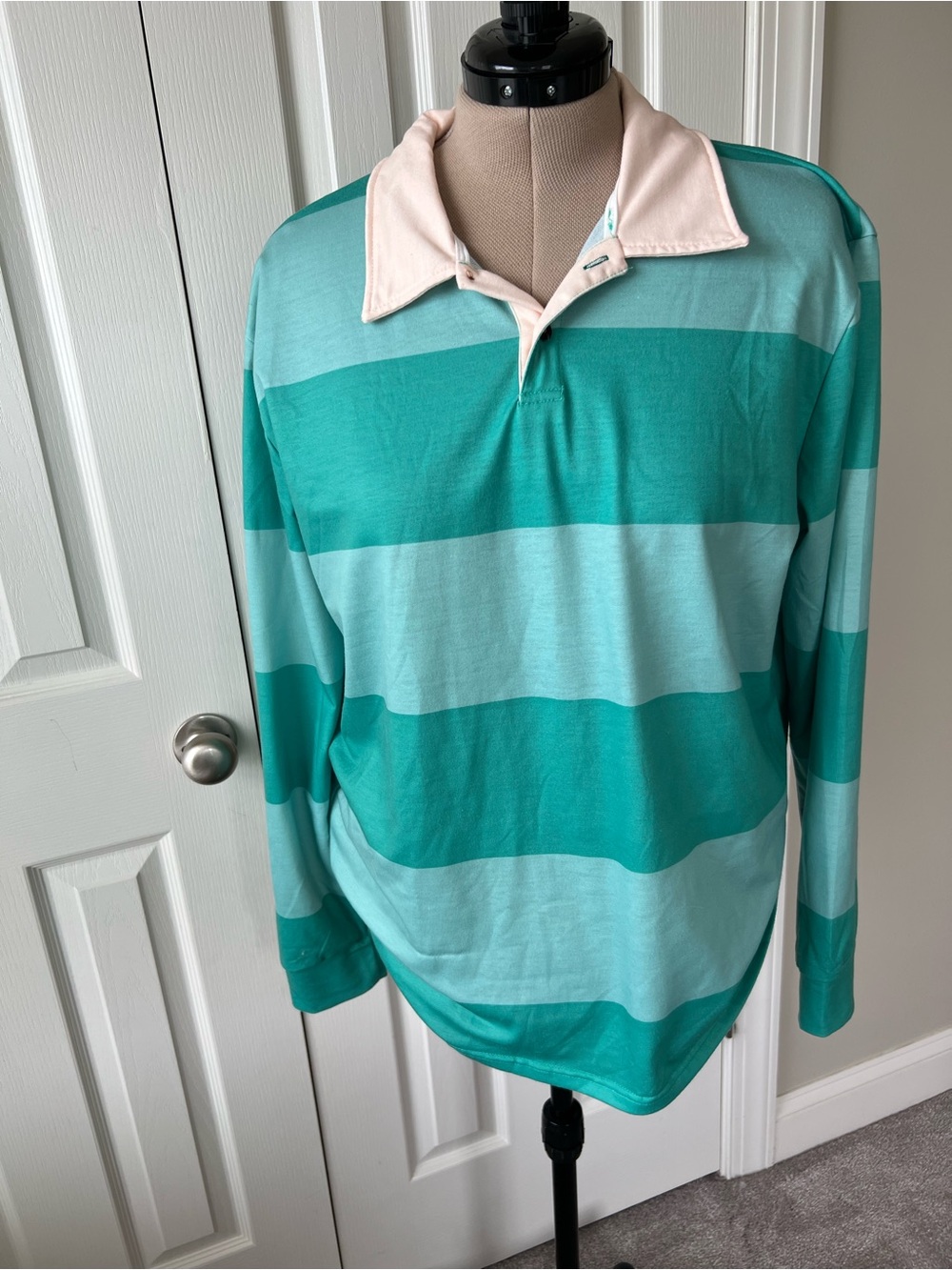 Blue’s Clues Men's Long-Sleeve Stripe Rugby Shirt - Steve Costume